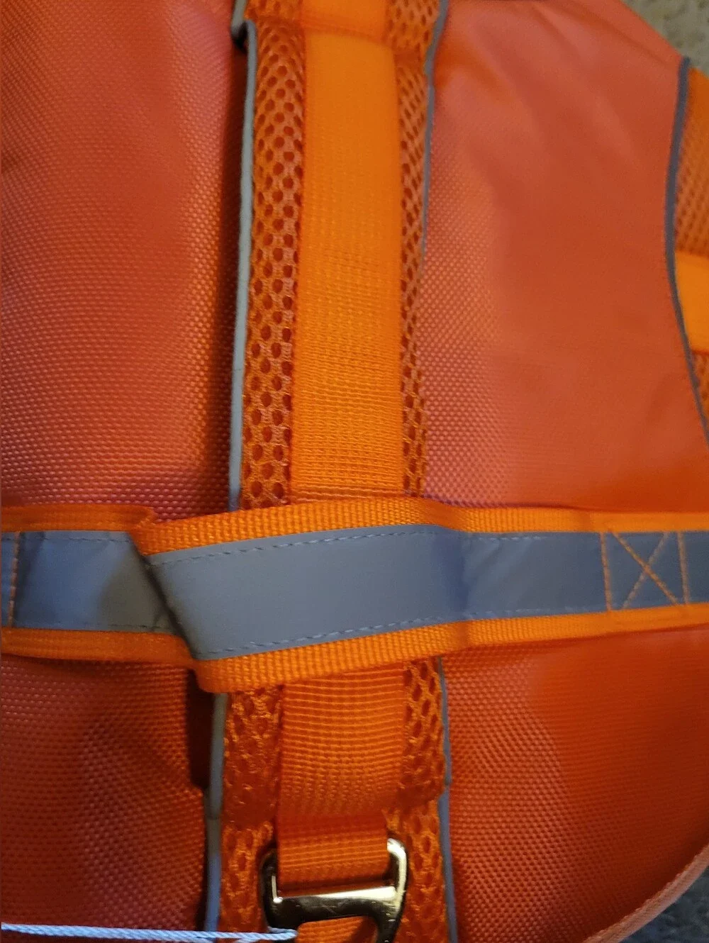 High-Visibility Orange Pet Life Vest With Handle